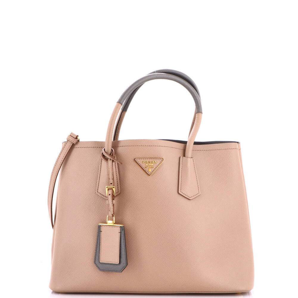 Prada Medium Cuir Double Tote Saffiano Leather